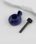 Blue lockout lever kit for SR Suntour XCT and XCM forks, shown with components on a white background.