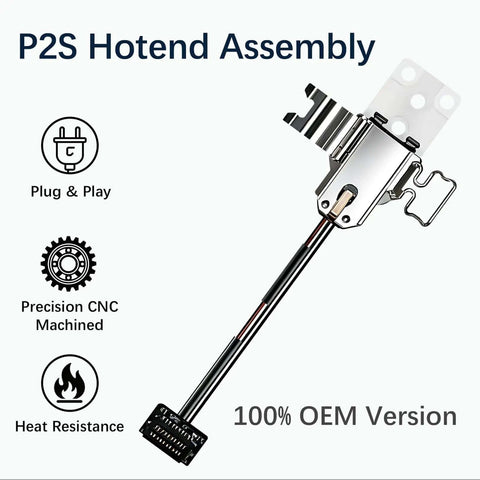 Hotend Heating Assembly Kit For Bambu Lab 3D Printers With Plug-And-Play Hotend, Heater Cartridge And Thermistor, Base Clip