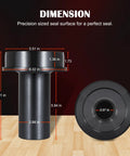 Rock Solid Wheel Knuckle Vacuum Oil Seal Installer Tool dimensions shown, precision sizing for Ford F-250 F-350 axle seals.