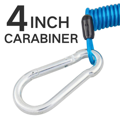 Close-up of Trailer Breakaway Switch With 5 Ft Coiled Cable And Heavy Duty Carabiner RV Camper Emergency Electric Brake Activation
