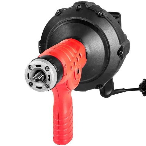 Auto-Feed Handheld Drain Auger With 25 Ft Replaceable Cable, 300W Electric Cord, Flexible Snake Clog Cleaner With LED Light