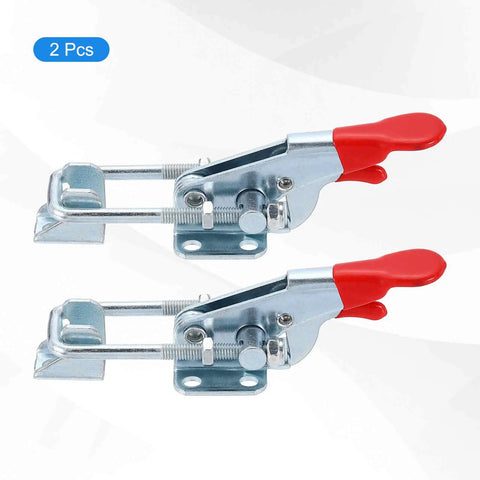 2 Pack Toggle Latch Clamp 40323 Heavy Duty Adjustable M5 X 30mm Quick Release 400lbs Holding Capacity Galvanized Iron Clamp for Smoker Lids Jigs Tool Boxes Cases, two clamps
