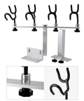Crappie Rod Holder System For Boat Track Mount Four Rod Adjustable Spider Rig Setup Built With 316 Stainless Steel And Marine Aluminum Durable Track Compatible Design Fits Most Standard Track Systems, four-rod track mount on boat rail