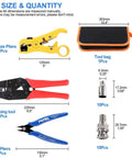 Pro Grade Coaxial BNC Crimping Tool Kit With RG59 Coax Connector And Round And Flat UTP Wire Stripper And Cable Cutter components