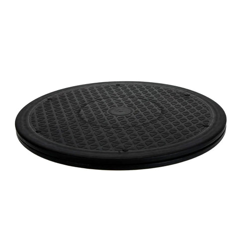 2 Pack 12 Inch Heavy Duty Rotating Swivel Stand With Steel Ball Bearings Lazy Susan Turntable For Flat Panel Monitors TVs Plants And Stereo Speakers Gives Easy Access From Any Side, black rubber anti-slip surface