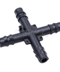 Rexka four-way nylon vacuum hose cross connector, all-ends, 3/16 in, automotive use