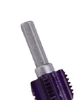 Close-up of LiebeWH Integrated Pipe Threading Tool with dual function design for precise threads on 1/2 and 3/4 inch pipes.