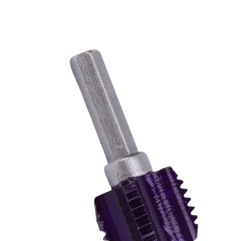Close-up of LiebeWH Integrated Pipe Threading Tool with dual function design for precise threads on 1/2 and 3/4 inch pipes.