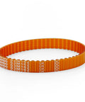 Premium Timing Drive Belt For Intermec PM42 PM43 Thermal Label Printer 162MM Oem Replacement with orange design.
