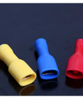 300 Pcs Insulated Spade Electrical Crimp Terminals Heavy Duty Connector Kit Box For Quick Wiring Repairs And DIY Projects Made To Last, yellow blue red