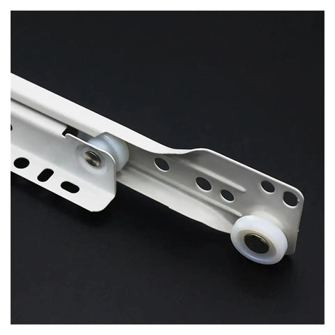 Heavy Duty Drawer Slides 12 Inch Pair Soft Close Track For Cabinets And Furniture, showing steel roller guides and damper