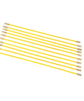10 Pack 4mm Fiberglass Fish Tape Pull Push Wire Kit With Brass Connectors For Snaking Through Tight Walls Attics Crawl Spaces And Ceilings Easily. 10 yellow rods