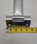 Pair Of 16 Inch Aluminum Offset Bent Strap Hinges For Cargo Utility Trailers And RV Doors, rustproof, hinge holes measured