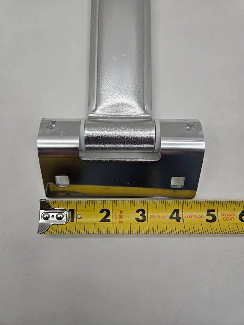 Pair Of 16 Inch Aluminum Offset Bent Strap Hinges For Cargo Utility Trailers And RV Doors, rustproof, hinge holes measured