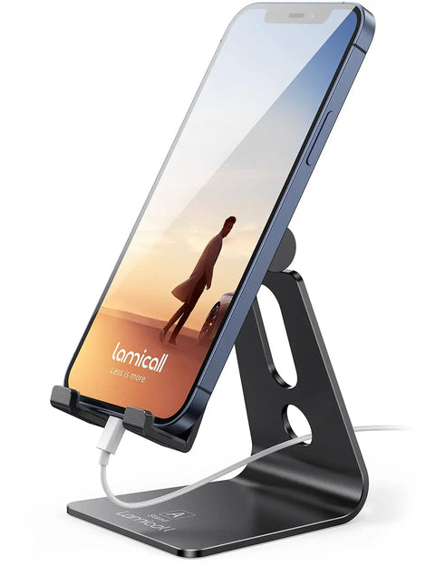 Go-To Adjustable Phone Stand For Desk Universal Cradle Dock For 4-8 Inch Smartphones Including iPhone 17 Through 12 And More