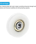 U Groove Pulley Wheel 6x38x8.5mm Set Of 6 Nylon Bearing Guide Rollers For Sliding Doors Drawers Windows Conveyor Tracks And Mechanical Hardware White Smooth Glide Easy Install Built To Last, white nylon bearing wheel close-up