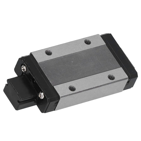 Mini Linear Rail Guide With M3 Thread Bearing Steel Sliding Guideway For DIY Automation Equipment Motion System Compact Design Perfect For Robotics 3D Printers And CNC Machines With Low Friction And Smooth Travel MGN15H, close-up angled view