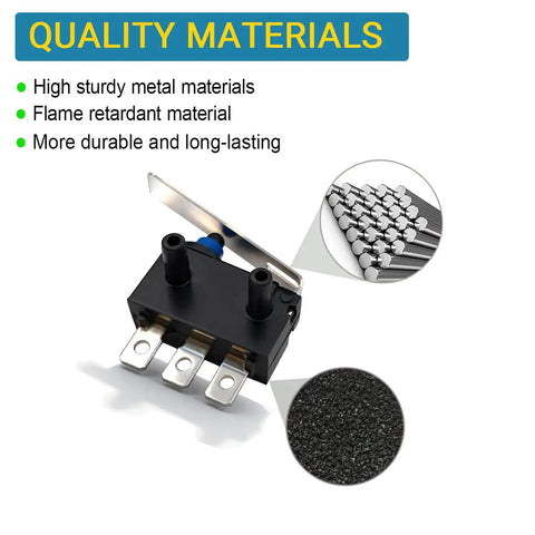 Two Pack Micro Switches For Chevy Malibu Shifter D2HW-BL251H Direct Replacement with durable plastic housing and metal connectors