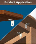 White L Bracket Set 20 Pcs 1 Inch Stainless Steel Corner Braces 25x25mm 90 Degree Right Angle Joints in wood application