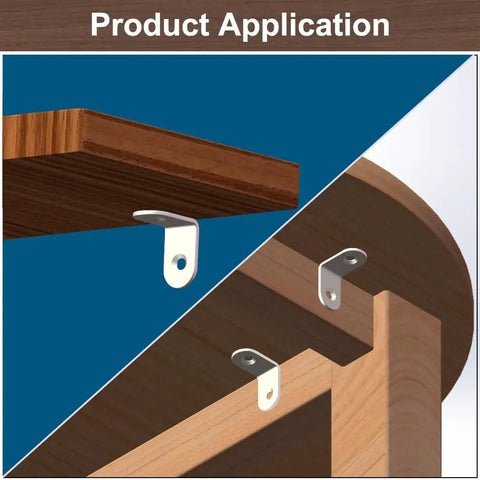 White L Bracket Set 20 Pcs 1 Inch Stainless Steel Corner Braces 25x25mm 90 Degree Right Angle Joints in wood application