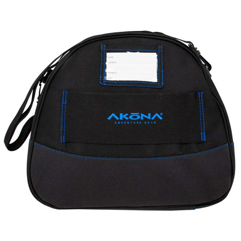 Front view of Pro Regulator Bag For Scuba Diving Made From Recycled Fabrics Tough As Nails Travel Case with label pocket