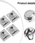 Close-up of Heavy Duty Stainless Steel Flush Mount D Rings Anchors for Boat Cargo, showing four recessed tie downs.