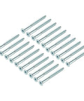 Flat Head Confirmat Wood Screws 7x58mm Hex Socket Self Tapping Connecting Screws Zinc Plated 20 Pack arranged on white background