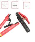 Heavy Duty 300A Copper Welding Electrode Holder With PVC Rubber Insulation Handle showing three tools with copper bodies and rubber grips