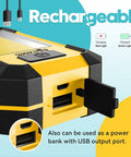 2 Pack Rechargeable Led Work Light With Magnetic Base, 1200 Lumen 30W Cob showing USB charging port.