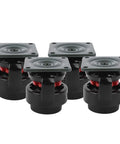 Heavy Duty Leveling Caster Set Rock Solid Adjustable Metal Composite Wheels Four Pack front view on white background.