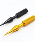 Kick Ass Miniature Bearing Remover Kit Puller Quick Installer Tool For Tiny Bore Sizes 2mm Through 14mm Sturdy Aluminum Alloy Build Golden Finish Ideal For Pro Work And No Sweat Repairs And Easy Fixes While Saving Money Today. black and gold aluminum bearing puller for 2mm to 14mm bores