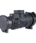 MRO SD Patrol 1x25 Red Dot Sight With Adjustable LED 2 MOA Red Dot, side view showing controls and rugged design features.