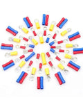 Get These Awesome 1200pcs Electrical Connectors With Insulated Crimp Terminals Perfect For Any Mixed Assorted Lug Kit Featuring Ring Fork Spade And Butt Connector Sets To Fix Your Wiring In A Flash. assorted insulated crimp terminals, ring fork spade and butt connectors on white background