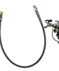 Heavy Duty Compressor Air Hose 4500 PSI Flexible Inflation Tube with brass connector and steel spiral guard for pneumatic tools.