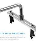 Grease Monkey Approved No Sweat Fuel Pump Removal Tool with extended lever handle and adjustable wrench fitting.