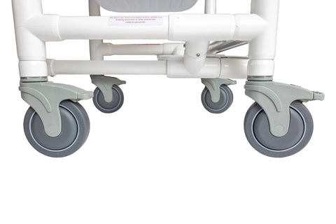 5 Inch Locking Shower Chair Casters Set Of Four Replacement Wheels For Rolling And Commode Chairs Designed For DL1 RL1 RCL1 Models