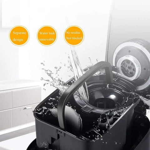 Water tank of Bean To Cup Coffee Machine With Automatic Grinder And Integrated Espresso Maker showing removable design and water flow.