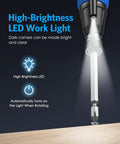 2 In 1 Cordless Electric Screwdriver With LED Light And USB Charging illuminating work surface