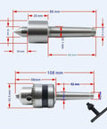 Drill Tailstock B12 Live Center High Accuracy For Mini Lathe Machine Bead Machine Revolving Centre dimensions diagram