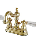 4 Inch Centerset Bathroom Faucet Polished Brass Deck Mount 3 Hole Installation No Drip Ceramic Disc Cartridge 1.2 GPM At 60 PSI Built To Last