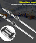 2 Pack HGR20 700mm Linear Guide Rails Kit With RM1605 700mm Ball Screw Nut in industrial setting.