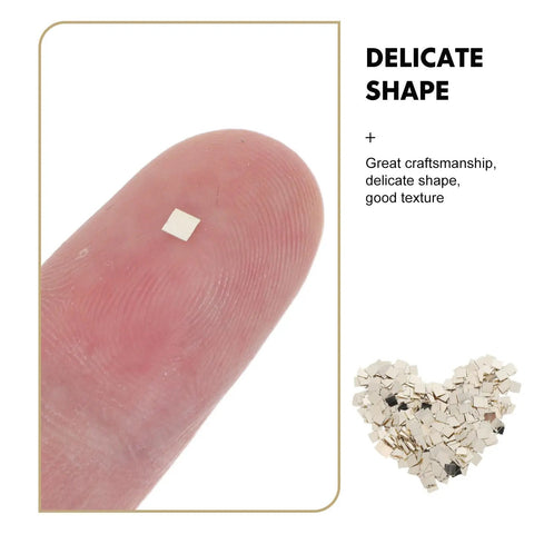 2 Packs Silver Soldering Sheets For Jewelry Make Secure Joints 0.08X0.08 Inch soft chip on fingertip for precise jewelry work.