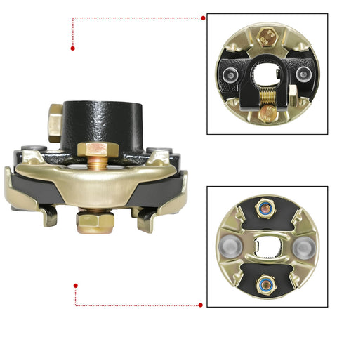 Chevy GMC Steering Coupling Rag Joint 205 For 3/4 Inch 26-Spline Steering Shaft Coupler, front view with zinc-coated finish