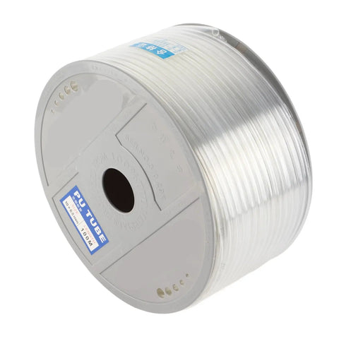 Hella Flexible Transparent Pu Air Hose With Ultra Soft Pneumatic Tubing 10mm Outer Diameter And 6 5mm Inner Bore For Air Compressors on spool.