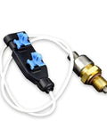 Turbo Charger Vane Position Sensor Kit Diesel Fits Duramax 6.6L For Silverado 2500HD 3500HD Sierra 2500HD 2004.5 2015 Replaces 12643471 12635324 904-235 763527-0512 Easy Install Plug In For Precise Vane Position And Turbo Boost Reliability black sensor with white wire and brass threaded fitting