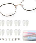 Super Comfy Air Chamber Nose Pads For Glasses With Grippy Silicone Pad Replacement and Straightforward Screw In Install Including Full Glasses Repair Kit For Eyewear and Shades Transparent Look with clear silicone pads and screws.