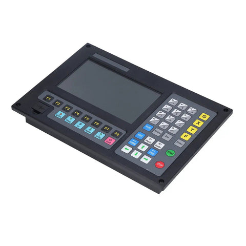 2-Axis CNC Control System With LCD Display For Plasma And Flame Cutting Pro-Grade Motion Controller With Ultra-Precise 0.001mm Precision Durable Stainless Steel Build Perfect For Pro-Level Metal Cutting Projects, angled front view