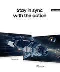 34 Inch Ultra WQHD Ultrawide Monitor With 100Hz Refresh, 5ms Response, HDR10, AMD FreeSync, Eye Care shown displaying space scene