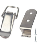 Heavy Duty 304 Stainless Steel 90 Degree Toggle Latch With Secure Duck Bill Buckle For Tool Boxes Car Hoods Cabinets And Trunks Built Like A Tank That Grabs Super Tight Pair Of Two with screws.