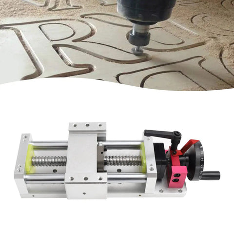 100mm Travel Linear Stage Actuator With 1605 Ballscrew Dual Optical Axis Linear Rail Guide Manual Slide Stage for CNC Router